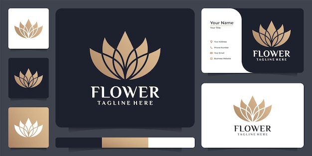 Luxury feminine lotus spa logo design