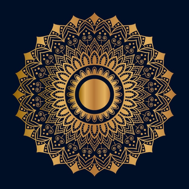 Luxury Floral Golden Mandala Background