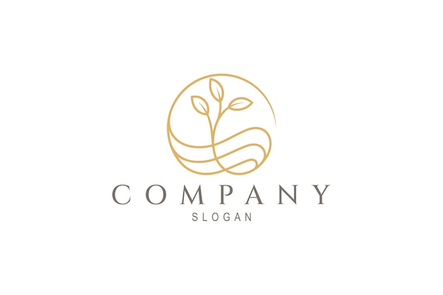 Luxury floral logo suitable for cosmetic spa beauty salon decorative ornament jewelry hotel flower shop wedding and boutique logo vector