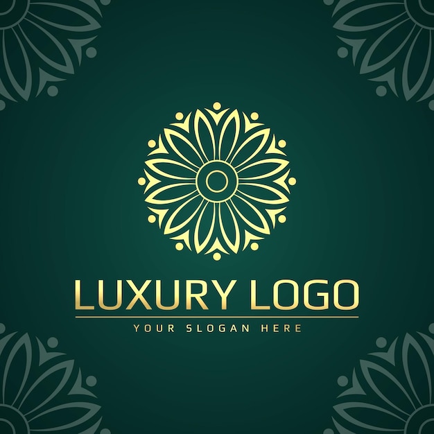 Luxury floral ornament logo emblem. For clothing, beauty, cosmetic, fashion brand