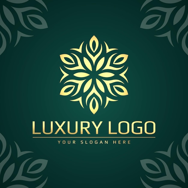 Luxury floral ornament logo emblem. For clothing, beauty, cosmetic, fashion brand