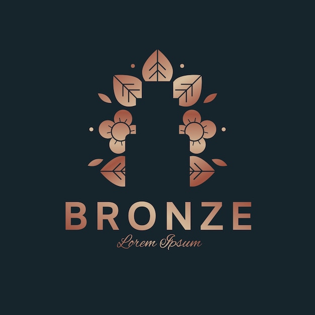 Luxury floral perfume logo concept