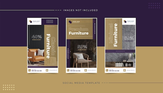 Luxury furniture Instagram stories template