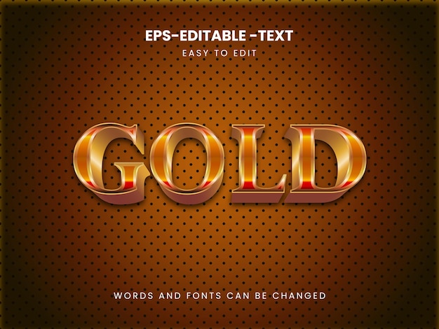 Luxury Gold 3d text Effect