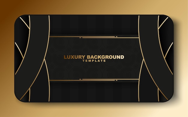 Luxury gold abstract circle card template