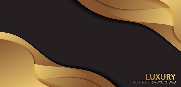 Vector luxury gold abstract wave design background