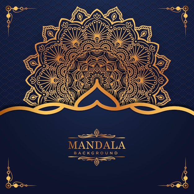 luxury gold arabesque pattern in mandala background arabic islamic east style Premium Vector