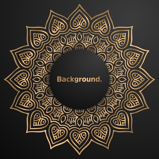 Luxury gold Background colorful mandala