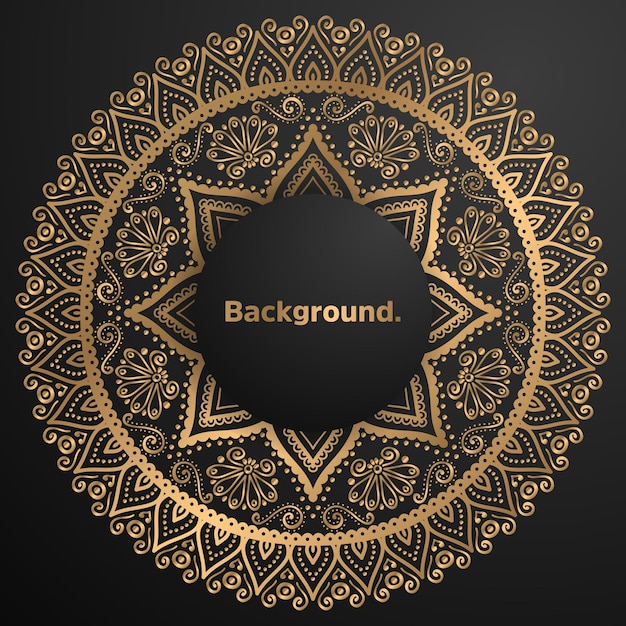 Luxury gold Background colorful mandala