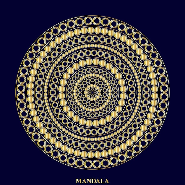 Luxury gold background colorful mandala