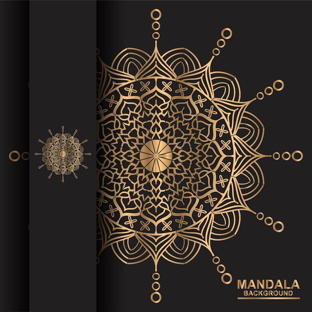 Luxury Gold Background colorful mandala