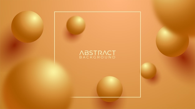 luxury gold background with spheres