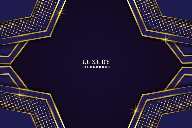 Luxury Gold Blue Background Design