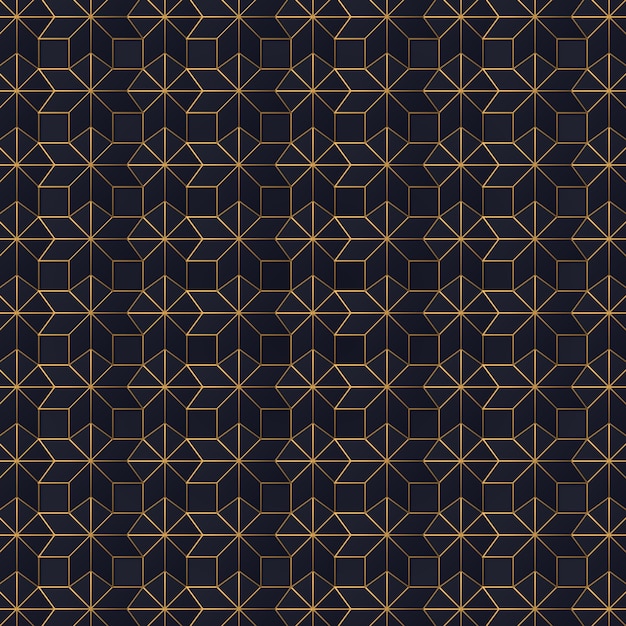 Luxury Gold and Blue Stars Pattern Background Design