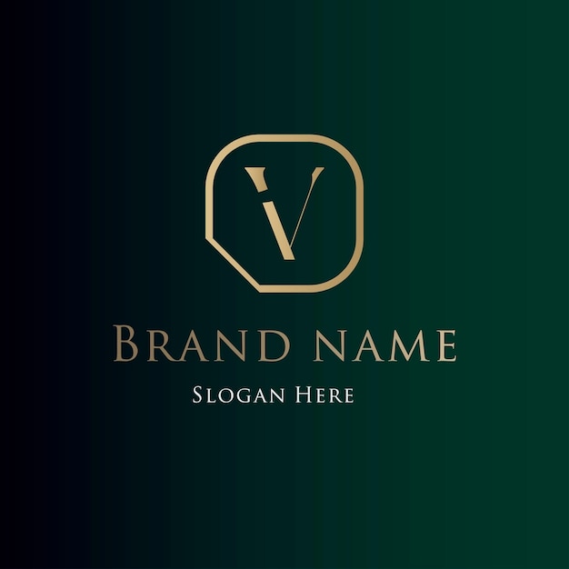 Luxury gold brand modern logo