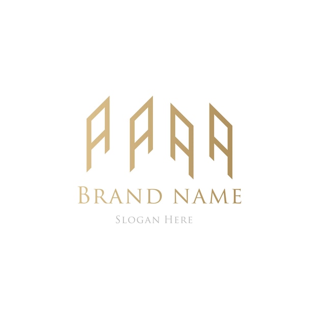 Luxury gold brand modern logo