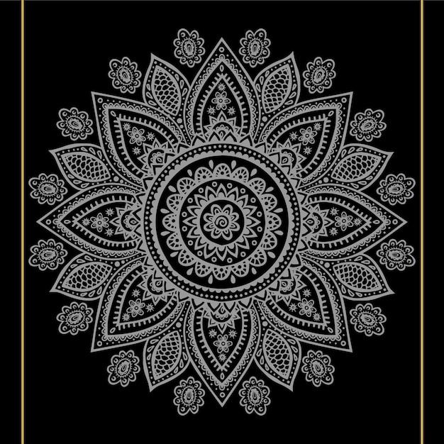 Luxury gold effect mandala design