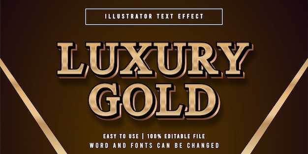 Luxury Gold, Elegant Editable Text Effect