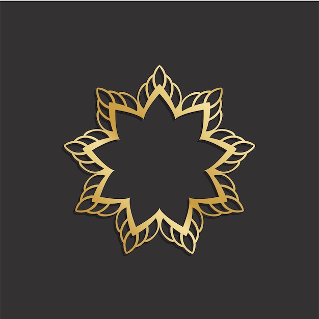 Luxury Gold flower logo plant image vector