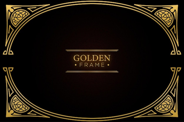 Luxury Gold Frame Vector - Elegant gold frame border