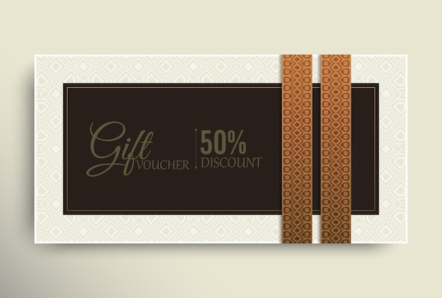 Vector luxury gold gift voucher template