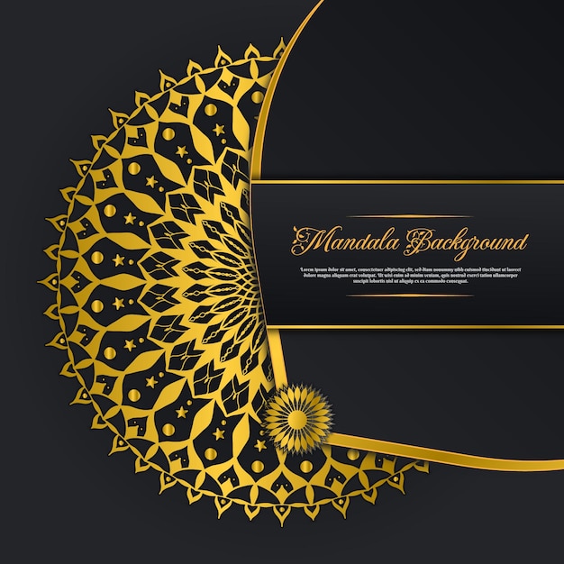 luxury gold mandala background for design