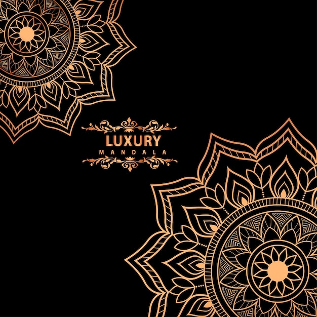 Luxury gold mandala design