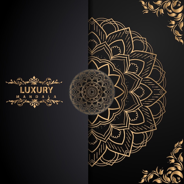 Luxury gold mandala design