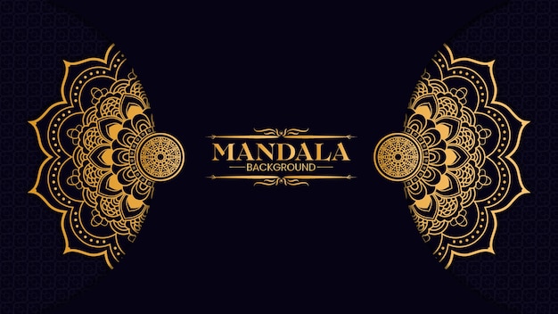 Luxury Gold Mandala isolated on black