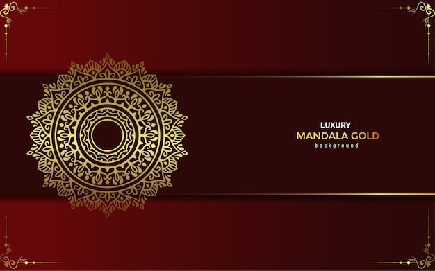 Luxury gold mandala ornate background