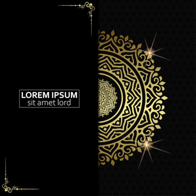 Luxury gold mandala ornate background