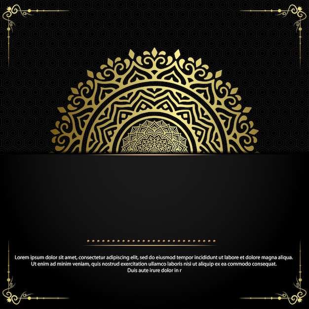 Luxury gold mandala ornate background