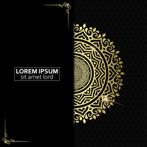 Luxury gold mandala ornate background