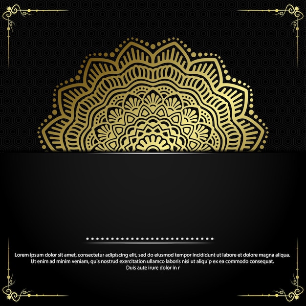 Luxury gold mandala ornate background