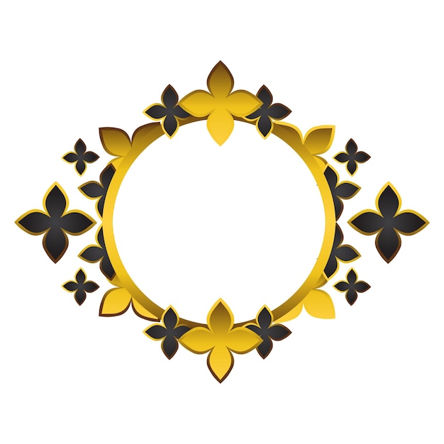 luxury gold ornament on white background