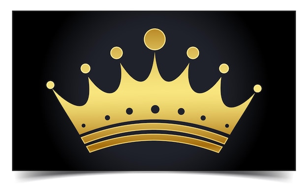 Luxury gold royal king crown icon silhouette