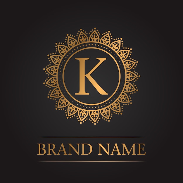 Luxury gold template monogram