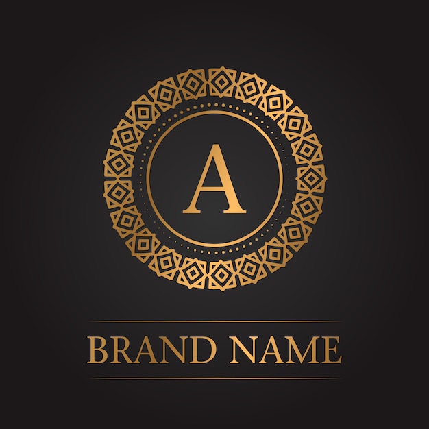 Luxury gold template monogram