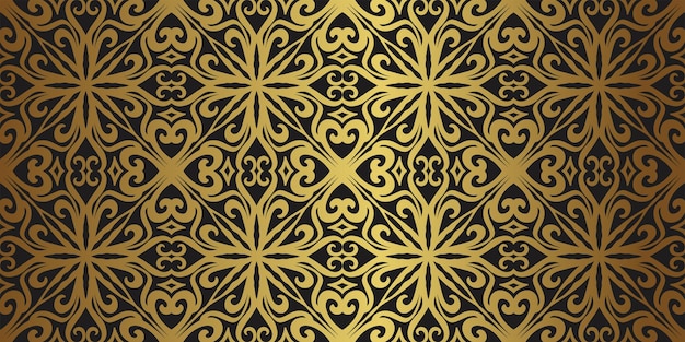 Luxury gold vintage baroque seamless pattern