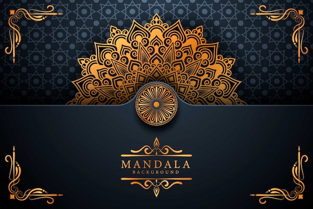 Luxury golden arabesque mandala background