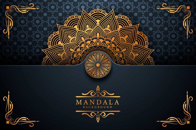 Luxury golden arabesque mandala background