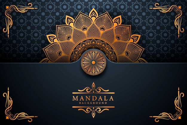 Luxury golden arabesque mandala background