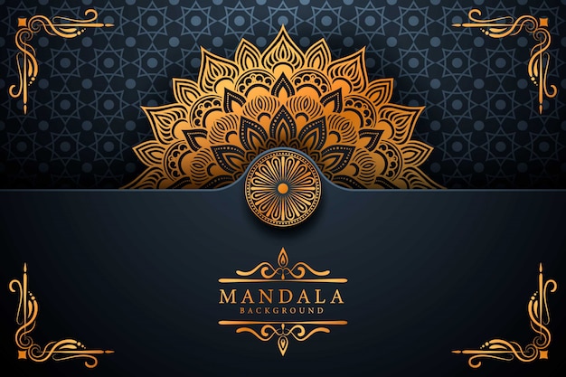 Luxury golden arabesque mandala background