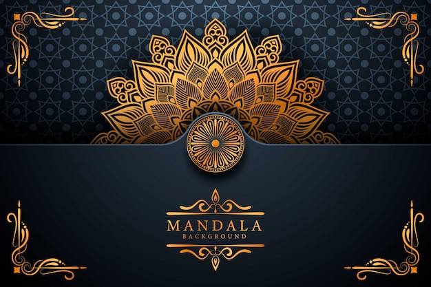 Luxury golden arabesque mandala background