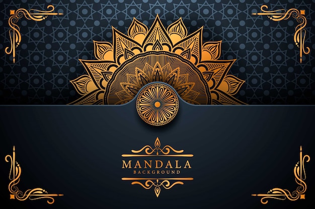 Luxury golden arabesque mandala background