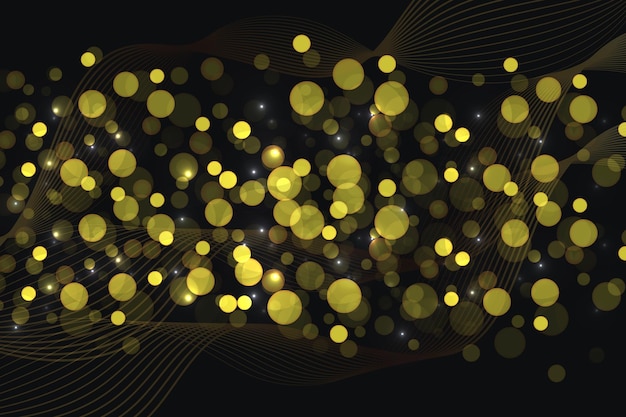 Vector luxury golden bokeh sparkle background