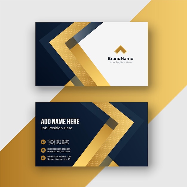 Luxury golden business card