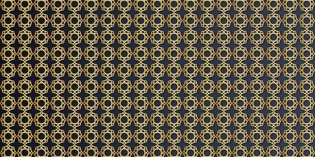 Luxury golden geometric arabesque seamless pattern