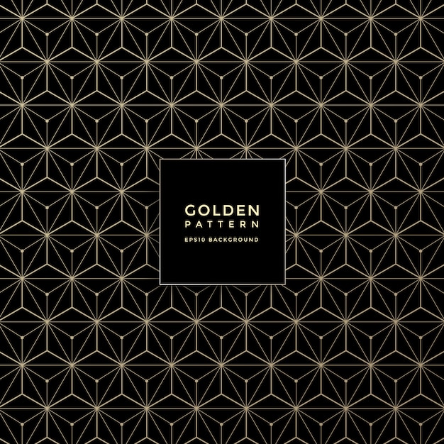 Luxury golden geometric pattern, abstract pattern background