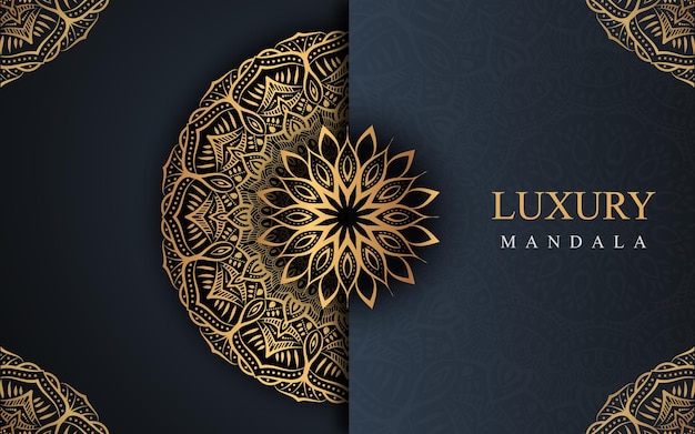 Luxury Golden Gradient Color Mandala Background Design